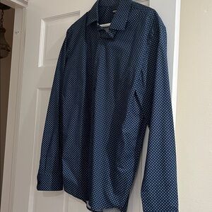 Express Blue Geometric Print Shirt